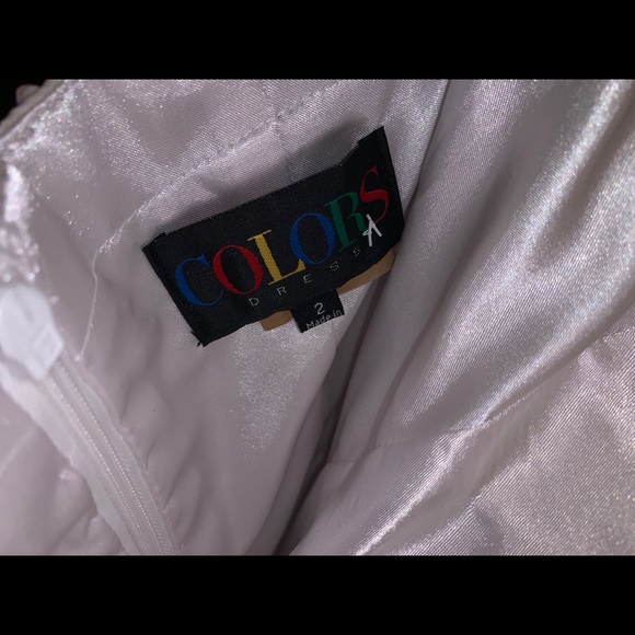 White Sequin Mini Satin Corset Princess Dress - Picture 15 of 16